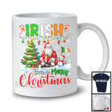 Irish You A Merry Christmas; Fantastic X-mas Tree Santa Irish Flag Snowman; Family Group T-Shirt