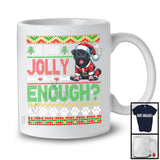 Is This Jolly Enough, Awesome Christmas Sweater Santa Black Pug, X-mas Family Group T-Shirt