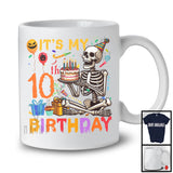 It's My 10th Birthday; Joyful 10th Birthday Celebration Halloween Skeleton; Family Group T-Shirt