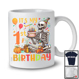 It's My 1st Birthday; Joyful 1st Birthday Celebration Thanksgiving Skeleton; Family Group T-Shirt