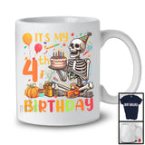 It's My 4th Birthday; Joyful 4th Birthday Celebration Thanksgiving Skeleton; Family Group T-Shirt