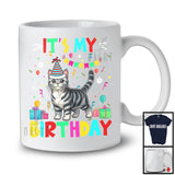 It's My Birthday; Adorable Birthday Party Celebration American Shorthair Owner Lover; Family T-Shirt