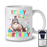 It's My Birthday; Adorable Birthday Party Celebration Ragdoll Cat Owner Lover; Family Group T-Shirt