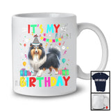 It's My Birthday; Adorable Birthday Party Celebration Shetland Sheepdog Owner Lover; Family T-Shirt