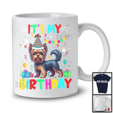 It's My Birthday; Adorable Birthday Party Celebration Yorkshire Terrier Owner Lover; Family T-Shirt