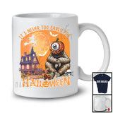 It's Never Too Early For Halloween, Humorous Halloween Sloth Pumpkin Face, Animal Family T-Shirt