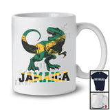 Jamaica; Adorable T-Rex Lover Jamaican Boys; Matching Proud Family Group T-Shirt