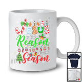 Jesus Is The Reason For The Season; Joyful Christmas Lights Jesus Snowing; Family Group T-Shirt