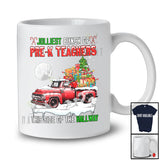 Jolliest Bunch Of Pre-K Teachers This Side Of The Hallway; Merry Christmas Santa On Pickup Truck T-Shirt