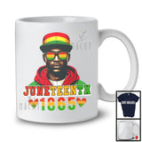 Juneteenth 1865, Adorable Black History Month Afro Men Hat Sunglasses, African American Pride T-Shirt