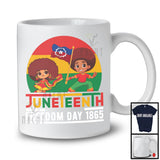 Juneteenth Freedom Day 1865, Adorable Black Boy Girl, Proud Afro African American Group T-Shirt