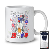 Just Here To Bang, Adorable 4th Of July English Sheepdog Drinking Beer, Drunker Patriotic Group T-Shirt