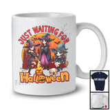 Just Waiting For Halloween; Amazing Halloween Costume Witch Spooky Group; Family Lover T-Shirt