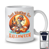 Just Waiting For Halloween; Scary Halloween Pumpkin Women Skeleton Moon; Family T-Shirt