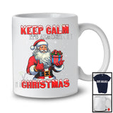 Keep Calm It's Almost Christmas; Amazing X-mas Santa Snowing; Matching Family Group T-Shirt