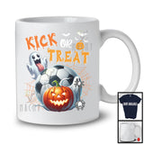 Kick Or Treat; Horror Halloween Costume Football Player Trick Or Treat; Pumpkins Sport Team T-Shirt