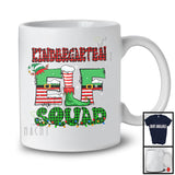 Kindergarten Elf Squad; Awesome Christmas Lights Plaid Elf Lover; Students Teacher Group T-Shirt