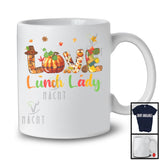 LOVE Lunch Lady; Adorable Thanksgiving Plaid Pumpkin Fall; Matching Lunch Lady Group T-Shirt