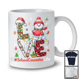 LOVE School Counselor Life; Merry Christmas Snowman Plaid School Counselor; Proud Jobs T-Shirt