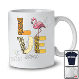 LOVE; Adorable Flamingo Leopard Animal Lover; Nurse Matching Careers Jobs Family T-Shirt