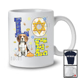 LOVE; Awesome Hanukkah Decoration Lovely Beagle Owner; Pajama Family Group T-Shirt