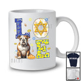 LOVE; Awesome Hanukkah Decoration Lovely Bulldog Owner; Pajama Family Group T-Shirt