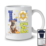 LOVE; Awesome Hanukkah Decoration Lovely Pit Bull Owner; Pajama Family Group T-Shirt