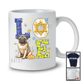 LOVE; Awesome Hanukkah Decoration Lovely Pug Owner; Pajama Family Group T-Shirt