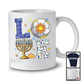 LOVE; Awesome Hanukkah Menorah Lover Soccer Tools; Sport Soccer Playing Player Team T-Shirt