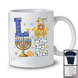 LOVE; Awesome Hanukkah Menorah Saxophone; Saxophonist Matching Musical Instruments Player T-Shirt