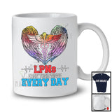 LPN Nurse Earn Their Wings Everyday; Colorful Wings Nursing Lover; Proud Nurse Group T-Shirt