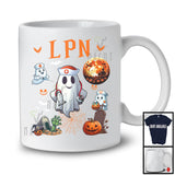 LPN; Awesome Halloween Costume Moon Boo Ghost; Nursing Nurse Lover Group T-Shirt