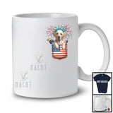 Labrador Retriever in Pocket, Adorable 4th Of July Labrador Retriever Owner, Patriotic Group T-Shirt