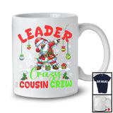 Leader Of The Crazy Cousin Crew, Joyful Christmas Santa Dabbing Snowing, Family Group T-Shirt