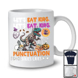 Let's Eat Kids Punctuation Saves Lives, Scary Halloween Mummy T-Rex, Grammar Teacher T-Shirt