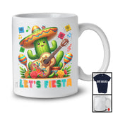 Let's Fiesta, Joyeux Cinco De Mayo Sombrero Cactus jouant de la guitare, T-shirt amateur de guitariste mexicain