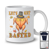 Let's Get Basted, Humorous Thanksgiving Fall Leaves Pilgrim Roasted Turkey, Dinner Family Lover T-Shirt