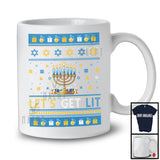 Let's Get Lit; Joyful Hanukkah Chanukah Proud Family; Sweater Menorah Lights Dreidel T-Shirt