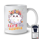 Let's Go Ghouls; Adorable Halloween Costume Flowers Boo Ghost; Girls Women Family T-Shirt