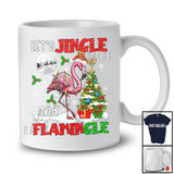 Let's Jingle And Flamingle; Awesome Christmas Santa Reindeer Flamingo; Snowing Family T-Shirt