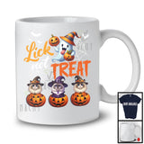 Lick Not Treat, Adorable Halloween Costume Three Witch Ragdoll Witch Owner, Family Group T-Shirt