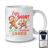 Life Is Short Eat The Christmas Cookie; Humorous Santa Gingerbread Dabbing; Baking Baker T-Shirt