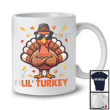 Lil' Turkey; Awesome Thanksgiving Turkey Wearing Sunglasses; Autumn Leaves Family Group T-Shirt