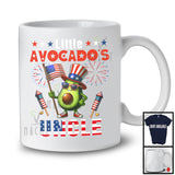 Little Avocado's Uncle, Awesome 4th Of July American Flag Avocado, Patriotic Family Group T-Shirt