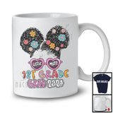 Little Miss Girl 1st Grade Grad 2024, Adorable Graduation Messy Bun Hair Girls, Students Group T-Shirt