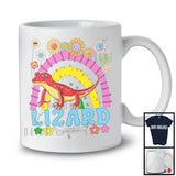 Lizard Squad, Adorable Flowers Rainbow Animal Lover, Floral Matching Women Girls Group T-Shirt