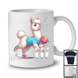 Llama Playing Bowling; Lovely Bowling Llama Player Playing Lover; Matching Sport Team T-Shirt