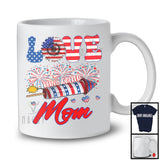 Love Being Called Mom, Cheerful 4th Of July American Flag Firecracker, Patriotic Family Group T-Shirt