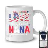 Love Being Called Nana, Lovely 4th Of July Mother's Day American Flag, Patriotic Family Group T-Shirt