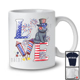 Love, Proud 4th Of July Chartreux American Flag Fireworks Firecrackers, Patriotic Group T-Shirt